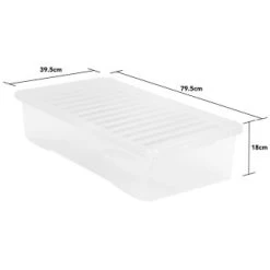 B&M Jumbo Underbed Storage Box With Lid 42L - Clear 7 B&M Jumbo Underbed Storage Box With Lid 42L - Clear -B&M Home Sales Store 257918 42l jumbo underbed storage box with lid clear 3