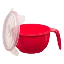 B&M Microwavable Food Bowl With Handle -B&M Home Sales Store 289950 Microwavable Food Bowl with Handle red 21