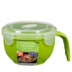 B&M Microwavable Food Bowl With Handle -B&M Home Sales Store 304743 Microwavable Food Bowl with Handle green1