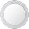 B&M Round Glitter Mirror - Silver