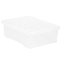 B&M Underbed Clear Storage Box With Lid 32L - Clear 9 B&M Underbed Clear Storage Box With Lid 32L - Clear -B&M Home Sales Store 314173 32l underbed storage box with lid clear