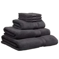 B&M Signature Zero Twist Bath Towel - Charcoal -B&M Home Sales Store 317249 317250 319251 319252 Signature Zero Twist charcoal towels 3