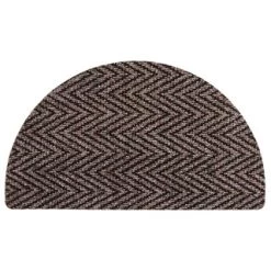 B&M Half Moon Indoor Chevron Doormat 40 X 70cm -B&M Home Sales Store 319759 Half Moon Indoor Chevron Mat 40x70cm brown