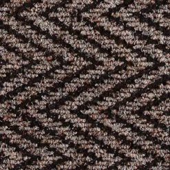 B&M Half Moon Indoor Chevron Doormat 40 X 70cm -B&M Home Sales Store 319759 Half Moon Indoor Chevron Mat 40x70cm brown detail 2