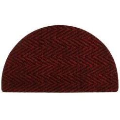 B&M Half Moon Indoor Chevron Doormat 40 X 70cm -B&M Home Sales Store 319759 Half Moon Indoor Chevron Mat 40x70cm red