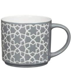 B&M Home Sales Store -B&M Home Sales Store 329369 Jumbo Embossed Stacking Mugs Set of 4 5
