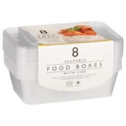 B&M Reusable Food Boxes With Lids 8pk