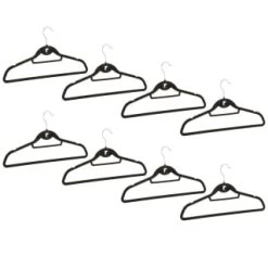B&M Pure Velvet Hangers 8pk - Black -B&M Home Sales Store 333534 8pk velvet hangers black group