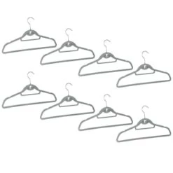 B&M Pure Velvet Hangers 8pk - Grey -B&M Home Sales Store 333534 8pk velvet hangers grey group