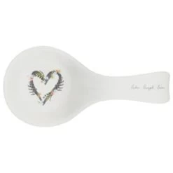 B&M Ceramic Spoon Rest -B&M Home Sales Store 337110 ceramic spoon rest live laugh love