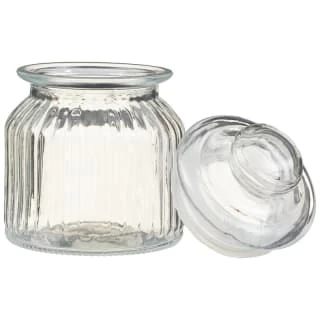 B&M Decorative Glass Storage Jar 2 B&M Decorative Glass Storage Jar - Image 2