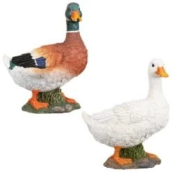 B&M Resin Duck Garden Ornament - White -B&M Home Sales Store 342055 resin duck ornament group