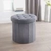 B&M Round Storage Ottoman - Grey