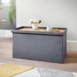 B&M Grey Coffee Table Ottoman 3 B&M Grey Coffee Table Ottoman -B&M Home Sales Store 351363 grey coffee table ottoman 2