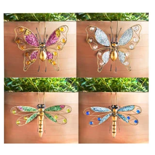 B&M Glitter Plant Pot Hook - Pink Butterfly 2 B&M Glitter Plant Pot Hook - Pink Butterfly - Image 2