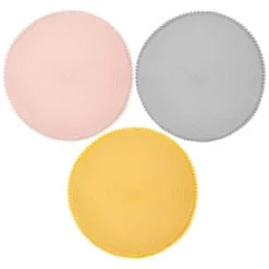 B&M Grey Round Pom Pom Placemats 4pk -B&M Home Sales Store 355688 355688 355689 pom pom placemats main