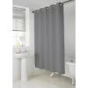 B&M Addis Hookless Textured Shower Curtain - Grey