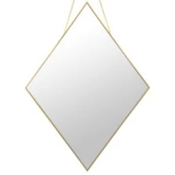 B&M Diamond Hanging Mirror - Gold 3 B&M Diamond Hanging Mirror - Gold -B&M Home Sales Store 362622 diamond hanging mirror 2