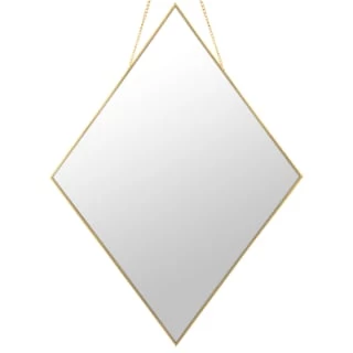 B&M Diamond Hanging Mirror - Gold 2 B&M Diamond Hanging Mirror - Gold - Image 2