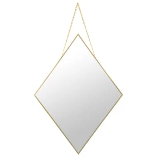 B&M Diamond Hanging Mirror - Gold 1 B&M Diamond Hanging Mirror - Gold