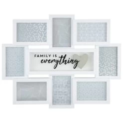 B&M Multi Aperture Photo Frame 8pc - Family Is Everything -B&M Home Sales Store 362635 8 aperture quote frame family is everything white