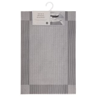 B&M Metallic Woven Placemats - Silver 4pk 4 B&M Metallic Woven Placemats - Silver 4pk - Image 4
