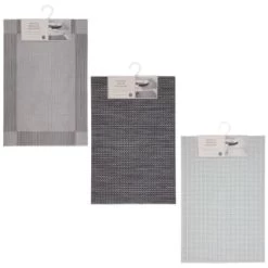 B&M Metallic Woven Placemats - Charcoal 4pk -B&M Home Sales Store 363876 363869 380285 4pk silver metallic woven main 2