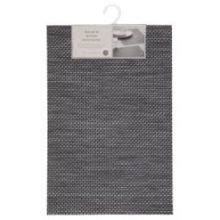 B&M Metallic Woven Placemats - Charcoal 4pk -B&M Home Sales Store 363876 4pk woven charcoal placemats