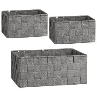 B&M Woven Storage Baskets 3pk - Silver 3 B&M Woven Storage Baskets 3pk - Silver - Image 3