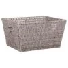 B&M Vannes Heart Cut Out Wicker Basket - Grey