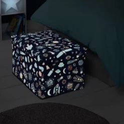 B&M Storage Ottoman Glow In The Dark – Space -B&M Home Sales Store 367013 space glow in the dark ottoman storage