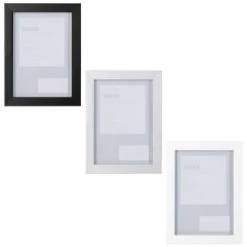 B&M Block Photo Frame 5 X 7" 2pk - White -B&M Home Sales Store 367046 2pk block photo frame 5x7 main