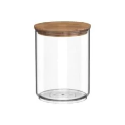 B&M Round Storage Container With Bamboo Lid -B&M Home Sales Store 368018 round storage container with bamboo lid 750ml