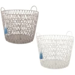 B&M Storage Basket With Tassel - Grey -B&M Home Sales Store 368485 basket with tassel main