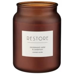 B&M Large Spa Scented Candle - Amber - Restore -B&M Home Sales Store 368679 large spa candle restore 4