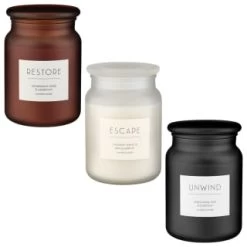 B&M Large Spa Scented Candle - White - Escape -B&M Home Sales Store 368680 368679 368691 large spa candle group 2 1