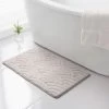 B&M Scallop Memory Foam Bath Mat - Taupe
