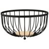 B&M Black Fruit Basket With Wooden Base
