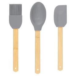 B&M Betty Winters Silicone Utensils 3pk - Grey -B&M Home Sales Store 369972 3pk betty winters silicone utensils basting brush spoon and spatula grey 2