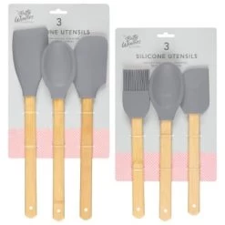 B&M Betty Winters Silicone Utensils 3pk - Grey -B&M Home Sales Store 369972 3pk betty winters silicone utensils grey main