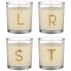 B&M Alphabet Candle (Assorted) - Sandalwood & Amber