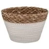 B&M Mini Cotton Wicker Basket - Cream