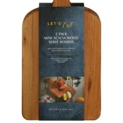 B&M Mini Acacia Wood Serve Boards 2pk -B&M Home Sales Store 375102 2pk mini acacia wood serve boards 2