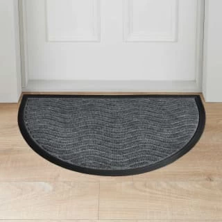 B&M Wave Sculptured Grey Doormat 1 B&M Wave Sculptured Grey Doormat