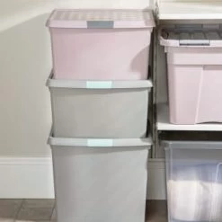 B&M Waffle Clip Box 25.5L - Blush 12 B&M Waffle Clip Box 25.5L - Blush -B&M Home Sales Store 375471 blush 25 5l waffle clip box 6