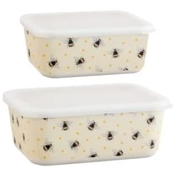 B&M Rectangular Tubs 2pk - Bees -B&M Home Sales Store 375968 2pk reuse and repurpose rectangle tubs bee 3