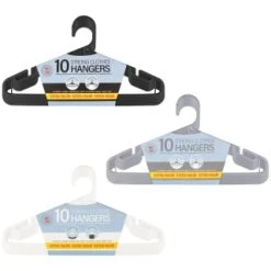 B&M Jumbo Hangers 10pk - Grey 7 B&M Jumbo Hangers 10pk - Grey -B&M Home Sales Store 376555 376556 376557 10pk strong clothes hangers main 1