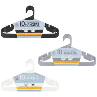 B&M Jumbo Hangers 10pk - Grey 4 B&M Jumbo Hangers 10pk - Grey - Image 4
