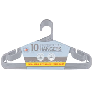 B&M Jumbo Hangers 10pk - Grey 3 B&M Jumbo Hangers 10pk - Grey - Image 3