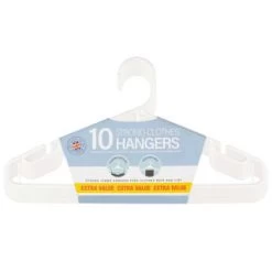 B&M Jumbo Hangers 10pk - White -B&M Home Sales Store 376557 10pk strong clothes hangers white 2